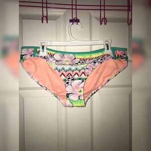 Neon floral bikini bottoms